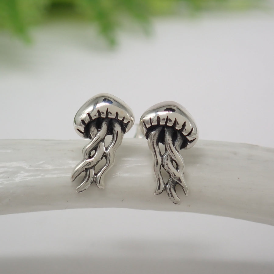 Sterling Silver Jellyfish Post Earrings