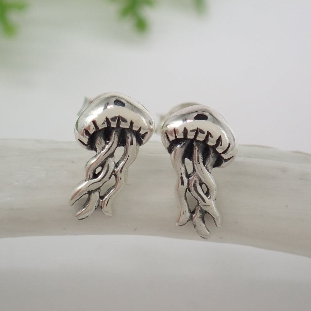 Sterling Silver Jellyfish Post Earrings
