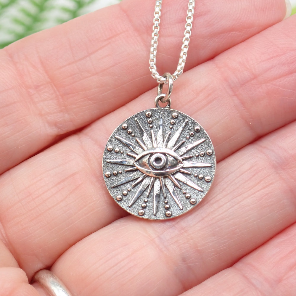 Sterling Silver All Seeing Eye Talisman Necklace