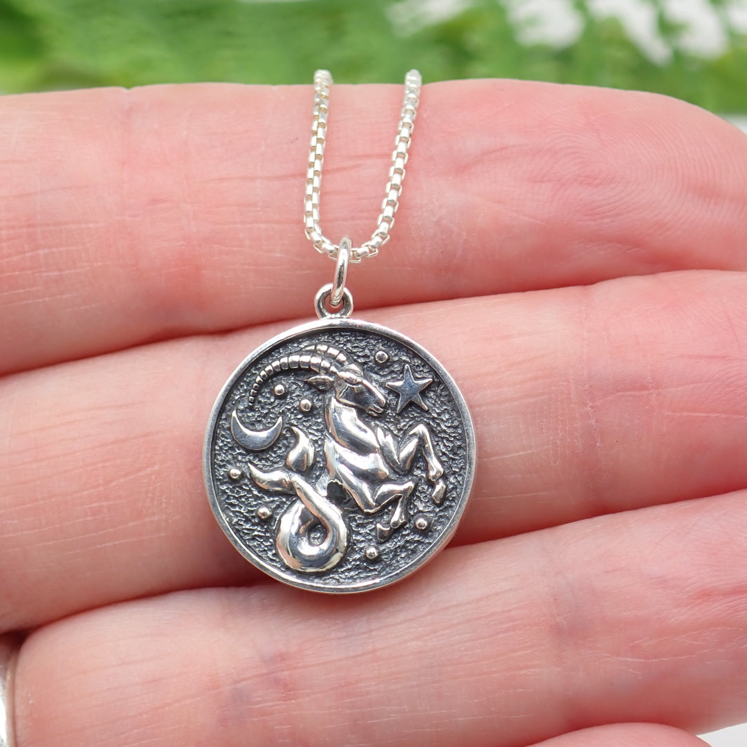 Sterling Silver Astrology Capricorn Pendant