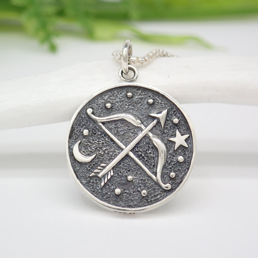 Sterling Silver Astrology Sagittarius Pendant