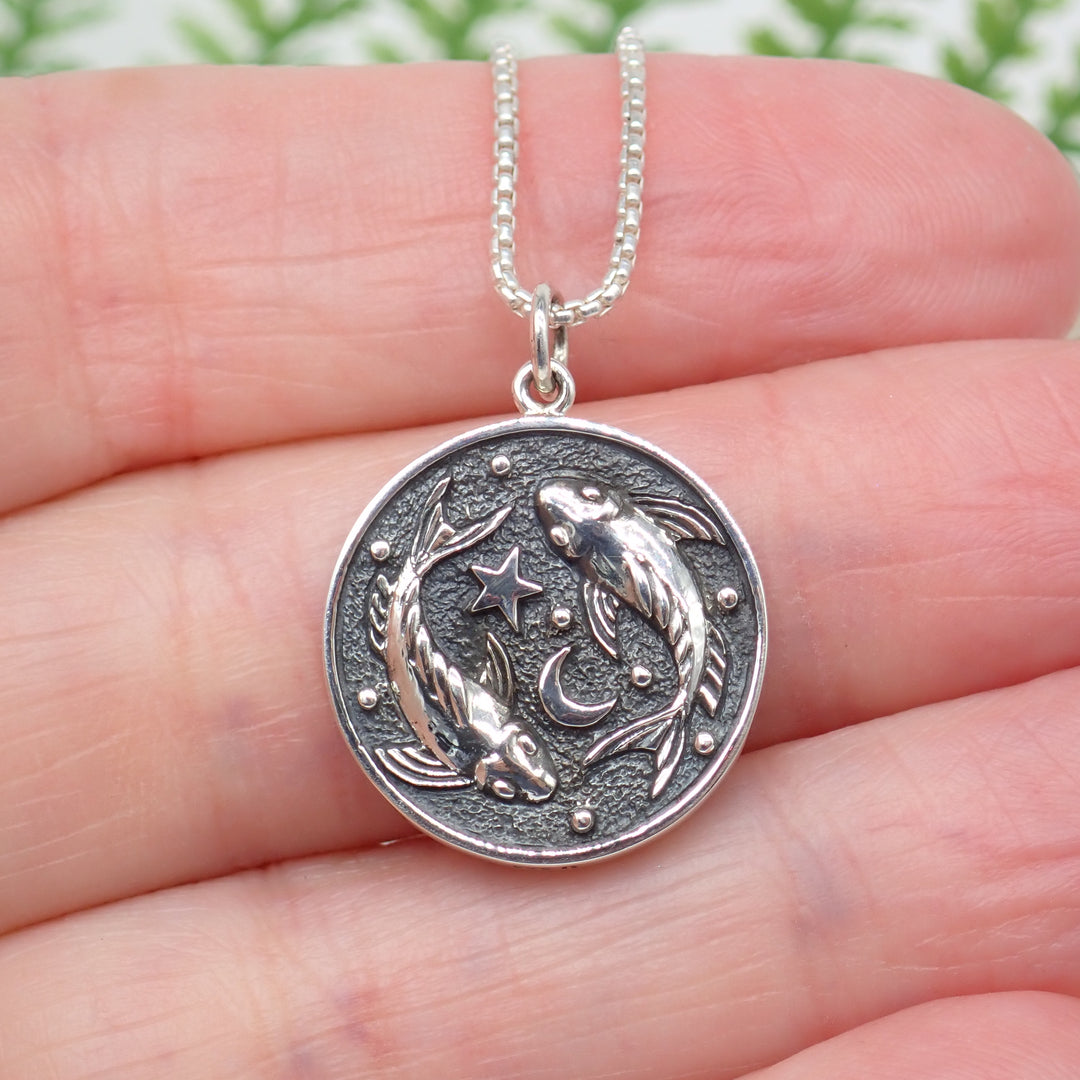 Sterling Silver Astrology Pisces Pendant