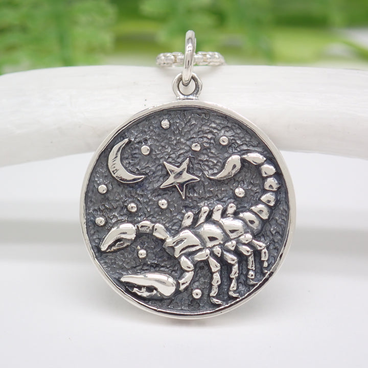 Sterling Silver Astrology scorpio Pendant