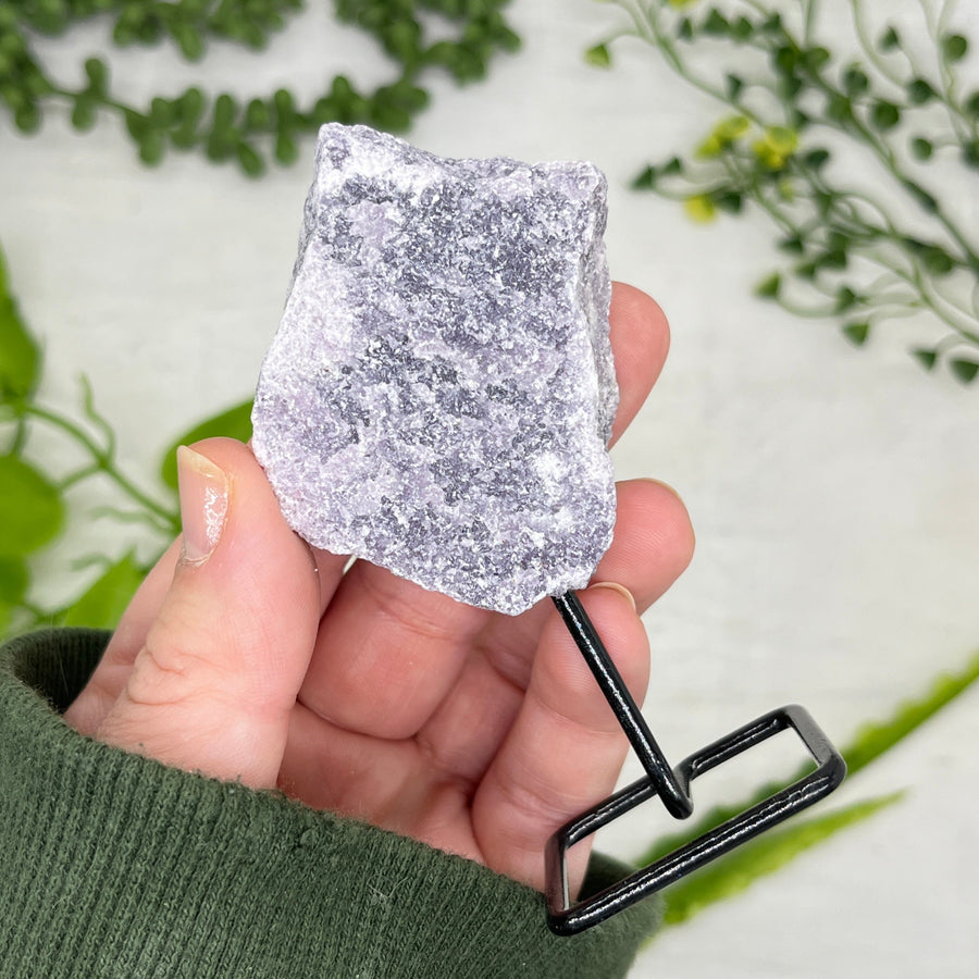 Raw Lepidolite on Pin Stand