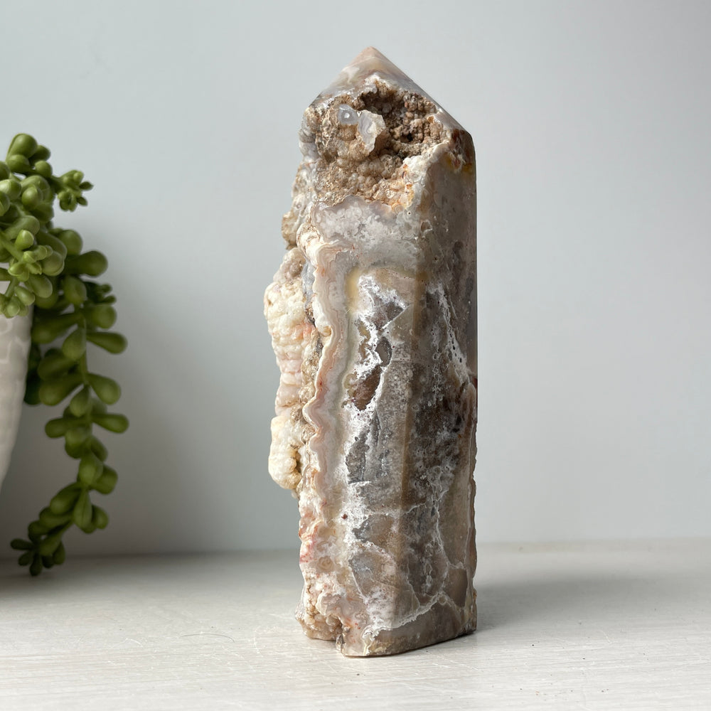 agate druzy tower