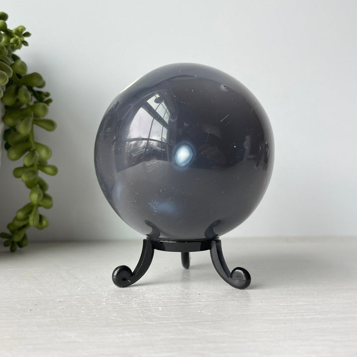 Orca Agate Sphere on Cute Stand