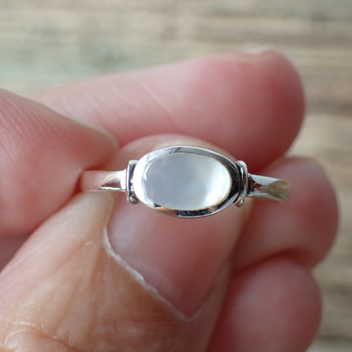 Mother Of Pearl Sterling Silver Ring