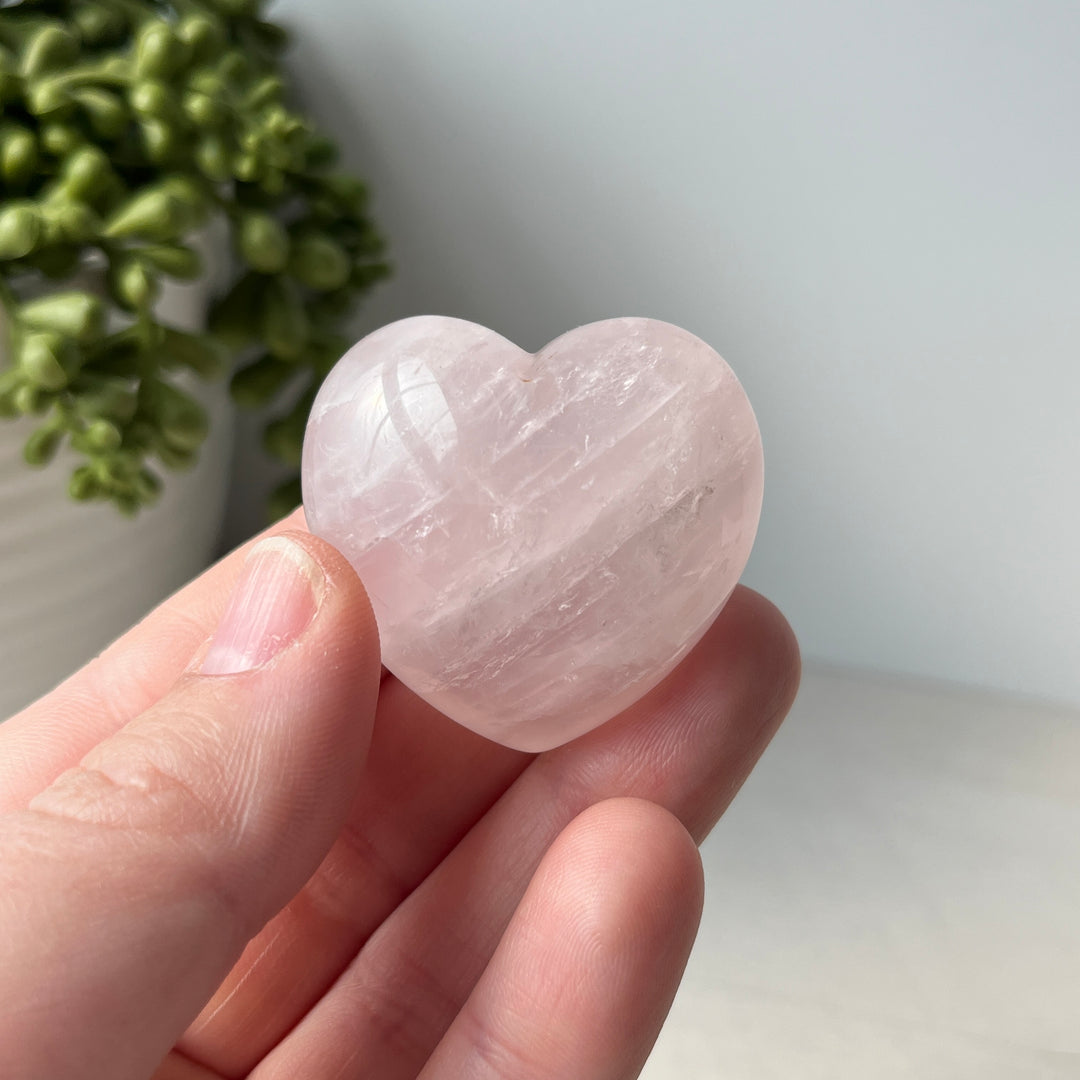 Coeur gonflé de quartz rose