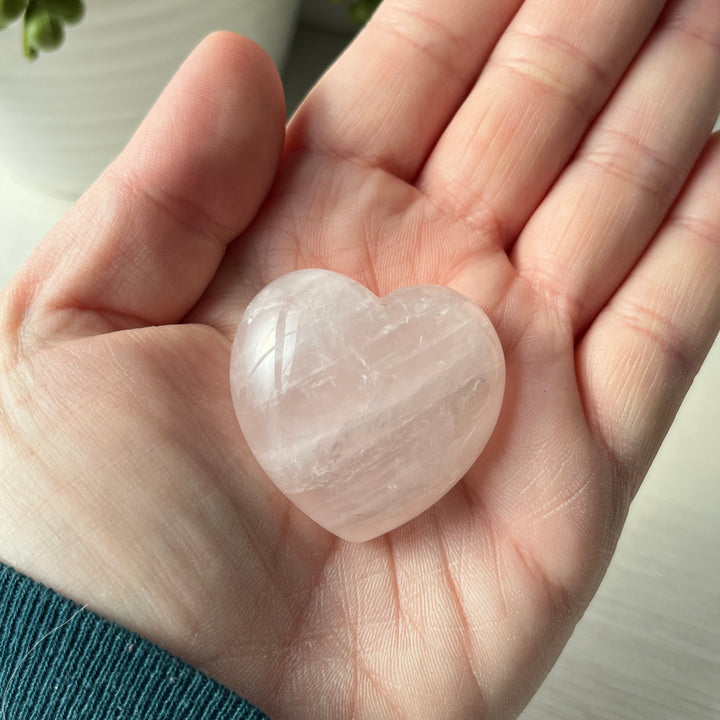 Coeur gonflé de quartz rose