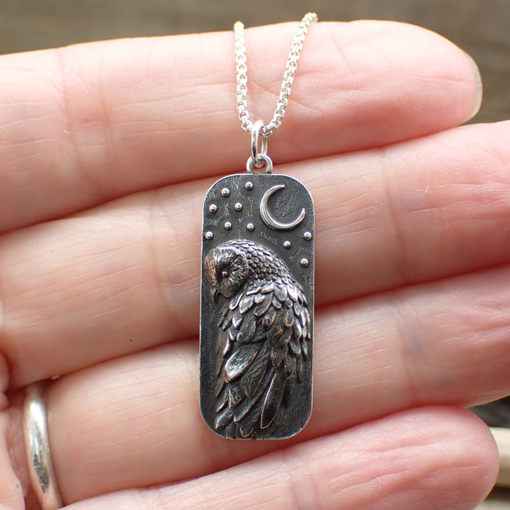 Sterling Silver Barn Owl Charm