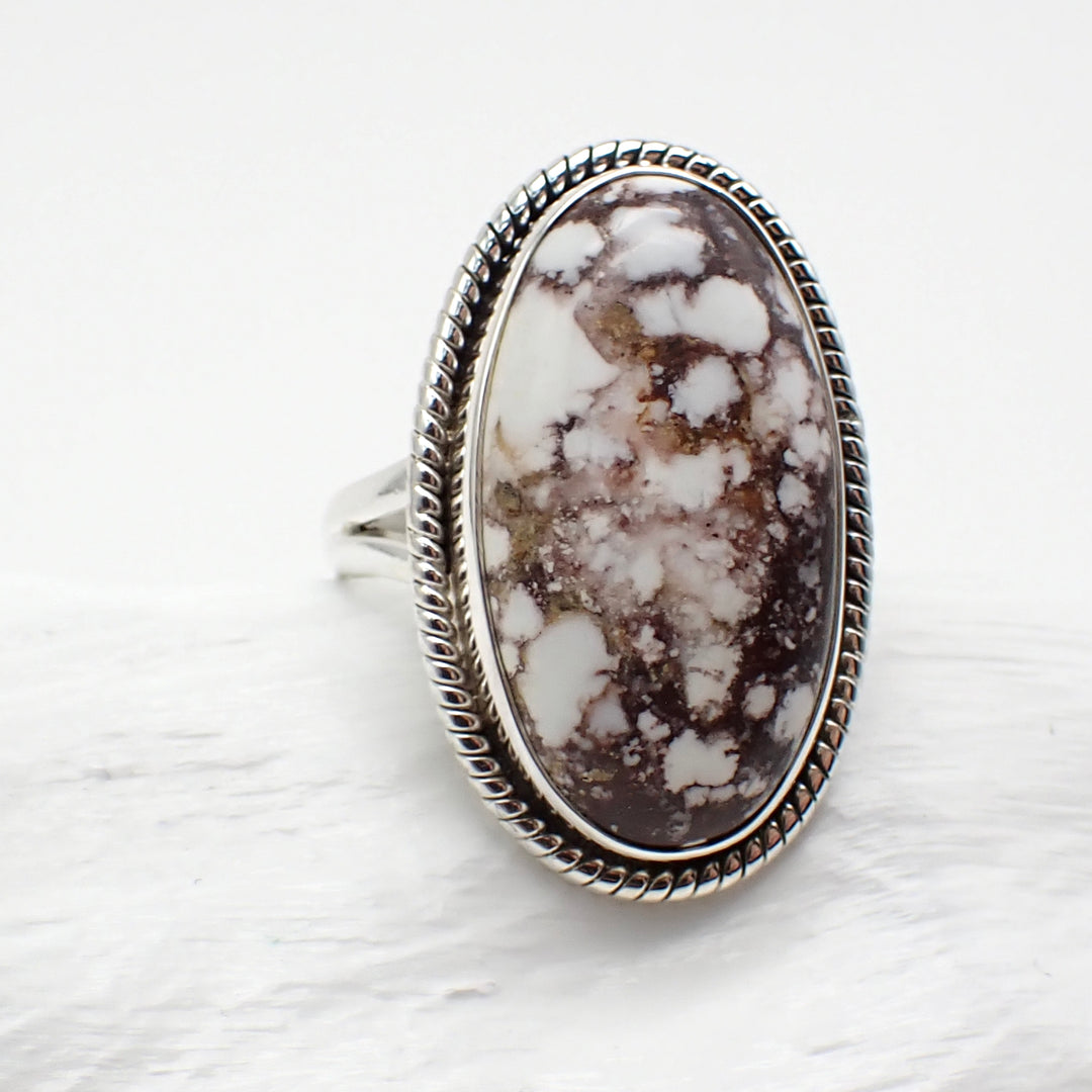 Wild Horse Magnesite Sterling Silver Ring - Size 10