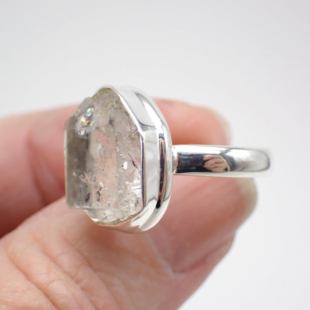 Herkimer Diamond Sterling Silver Ring - Size 7