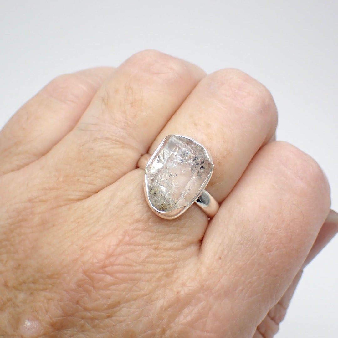 Herkimer Diamond Sterling Silver Ring - Size 7