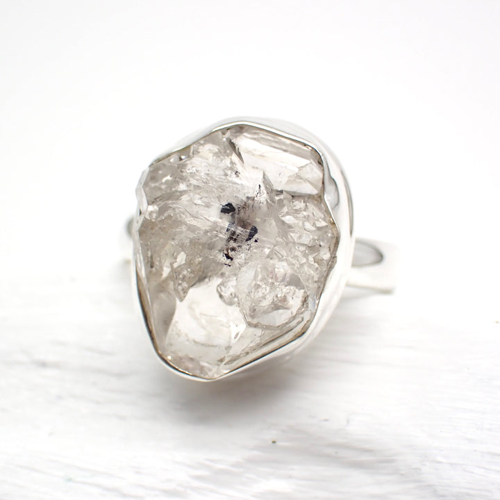 Herkimer Diamond Sterling Silver Ring - Size 8