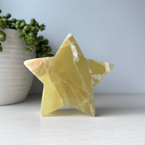 Lemon Calcite Star