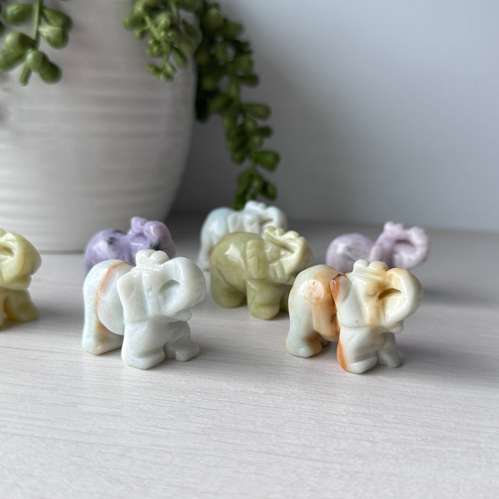 Mini elefante de piedras preciosas 