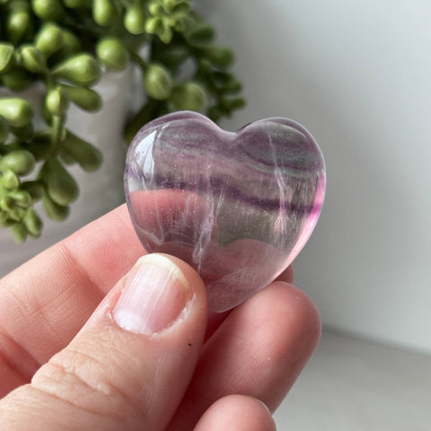 Rainbow Fluorite Mini Heart - Choose Your Own
