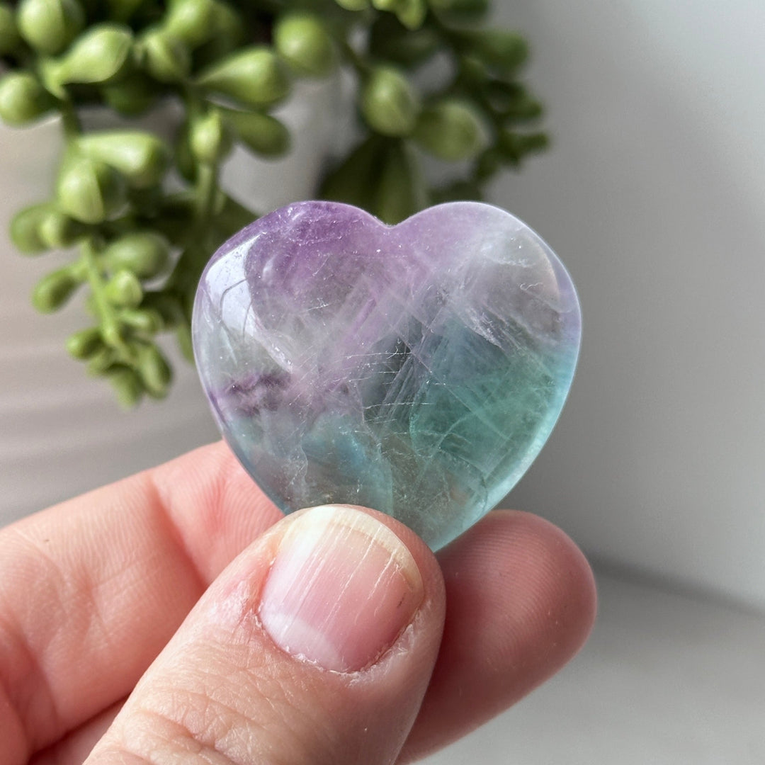 Rainbow Fluorite Mini Heart - Choose Your Own