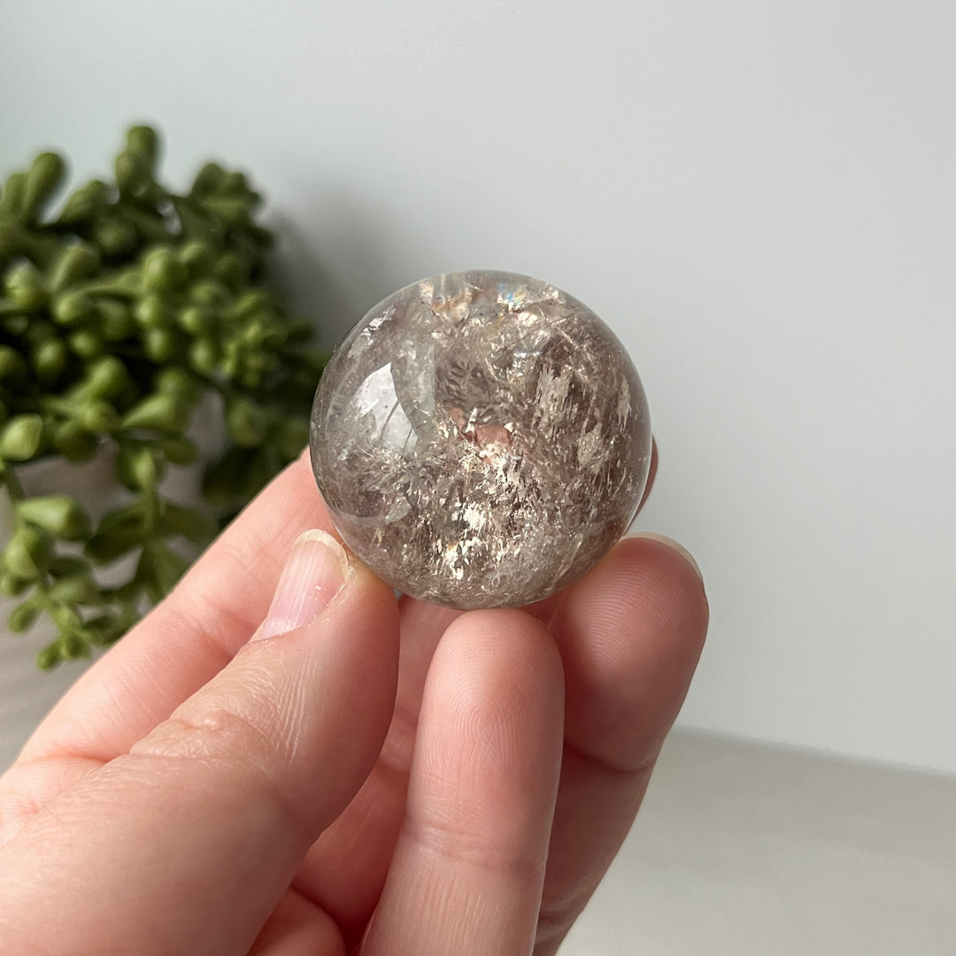 Sphère de quartz fumé 