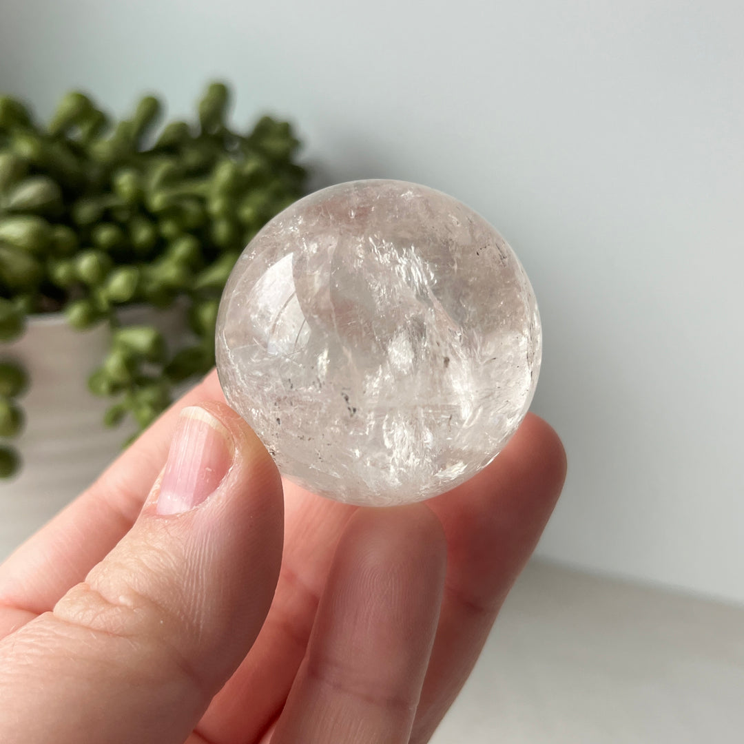 Esfera de cuarzo transparente 