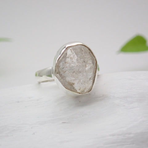 Herkimer Diamond Sterling Silver Ring - Size 5.5