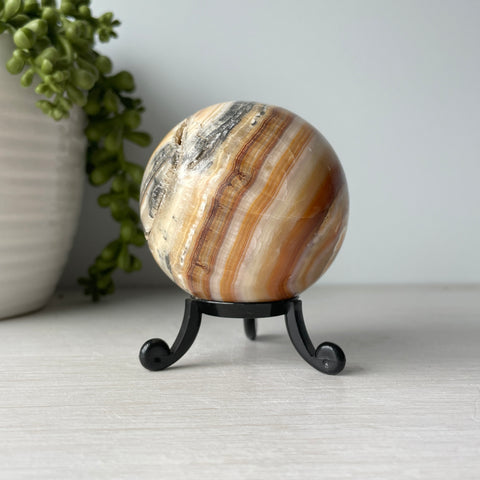 Bumblebee Calcite Sphere on Cute Stand