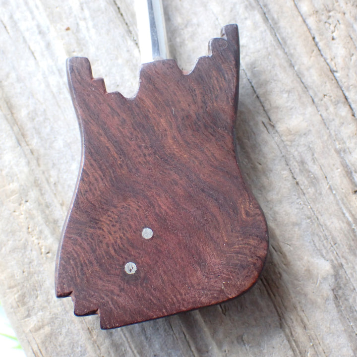 Realistic Wood & Sterling Silver Guitar Pendant by William Anderson