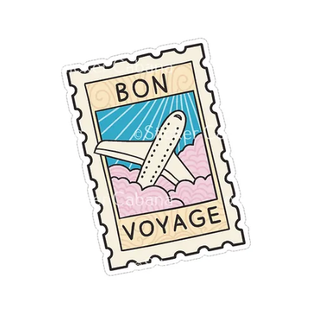 Bon Voyage Travel Vinyl Sticker