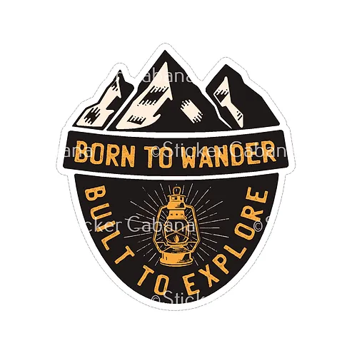 Born To Wander Built To Explore Vinyl Sticker