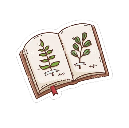 Herbal Book Vinyl Sticker