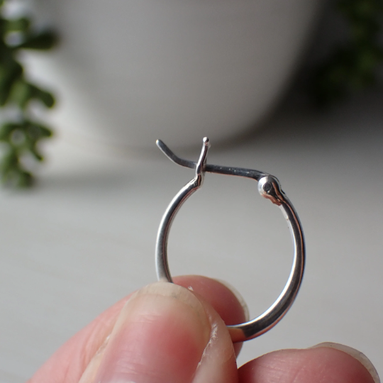 Simple Sterling Silver Oval Hoop Earrings