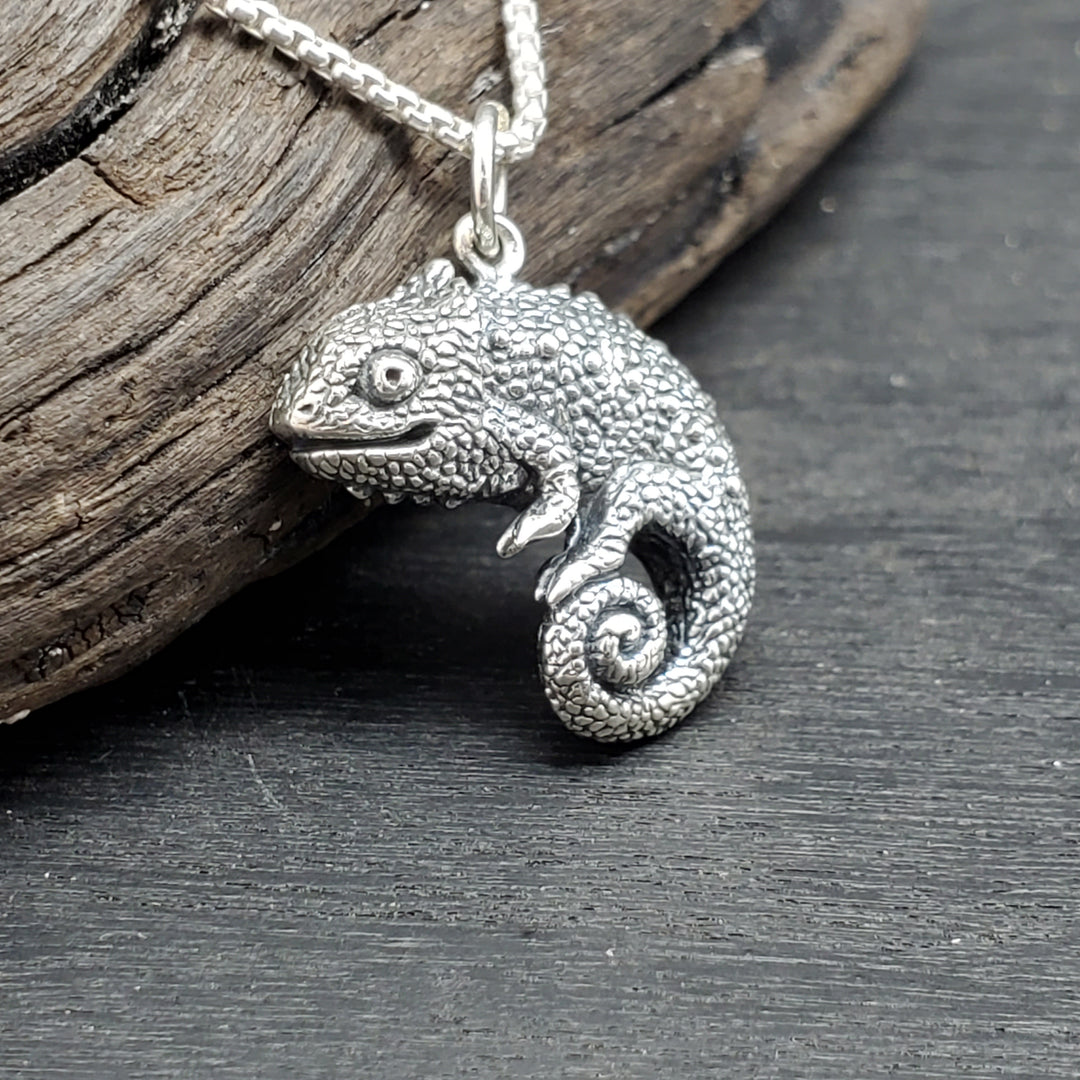 ♻️Recycled Sterling Silver Chameleon Charm