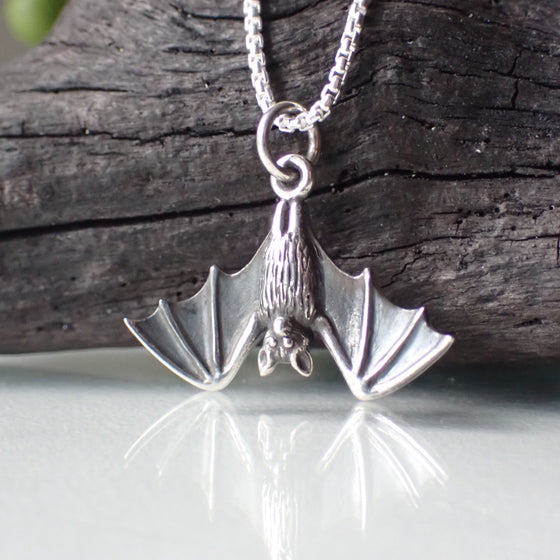 Megachiroptera necklace in sterling silver (bat rescue fundraiser) | Arcana  Obscura