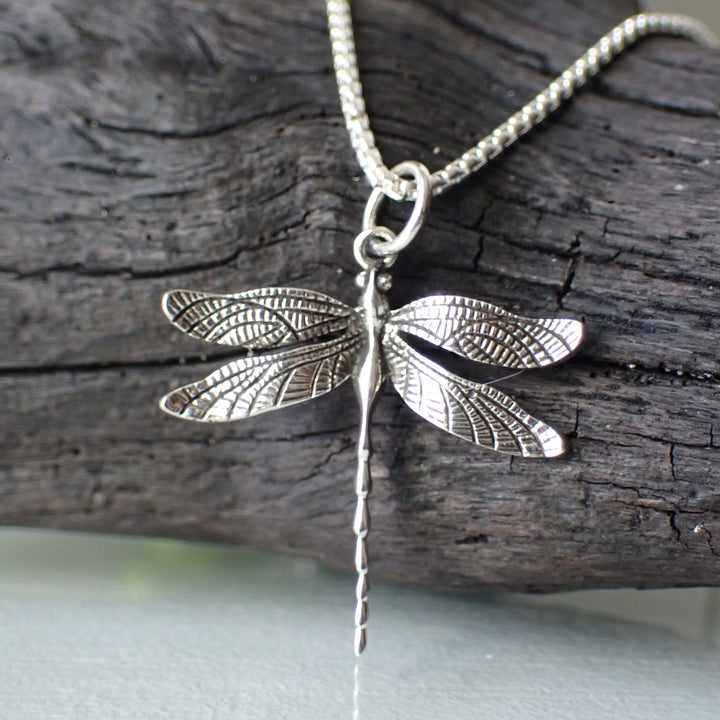 ♻️Recycled Sterling Silver Dragonfly Necklace