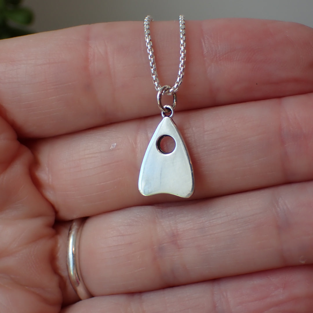 sterling silver Ouija planchette charm necklace