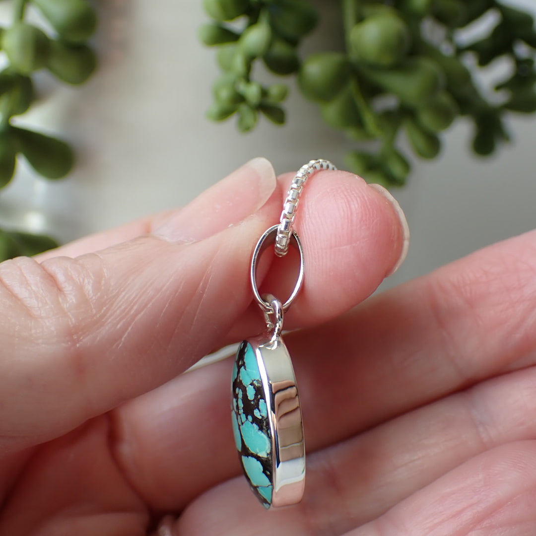 Turquoise Sterling Silver Pendant by Sheryl Martinez