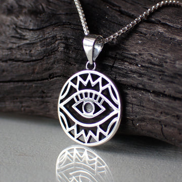Sterling Silver All Seeing Eye Necklace