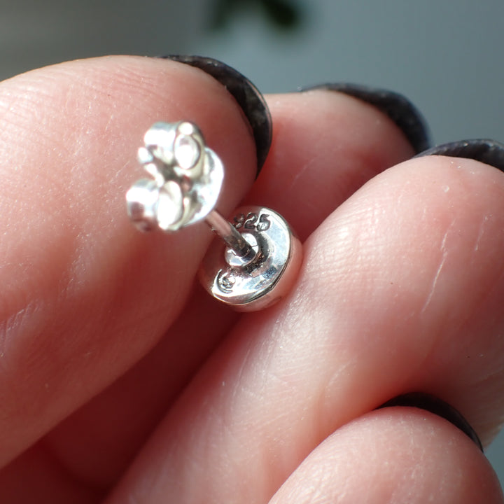 blue opal sterling silver stud earrings