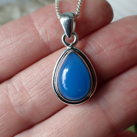 Chalcedony Sterling Silver Necklace