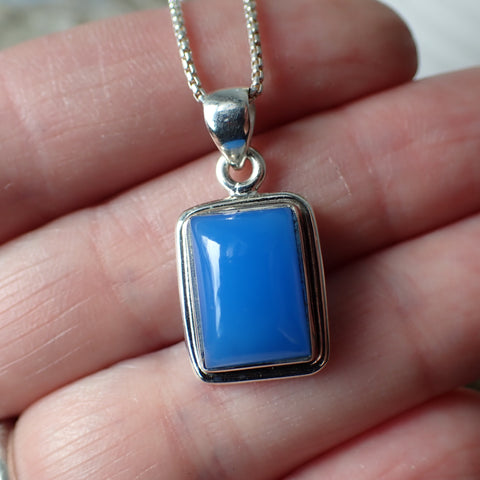 Chalcedony Sterling Silver Necklace