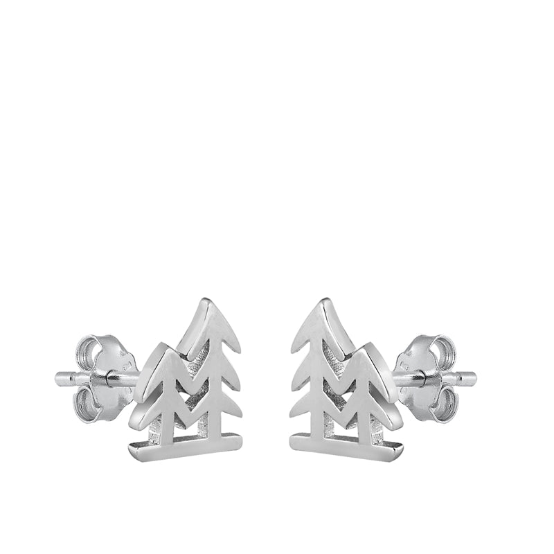sterling silver pine tree studs