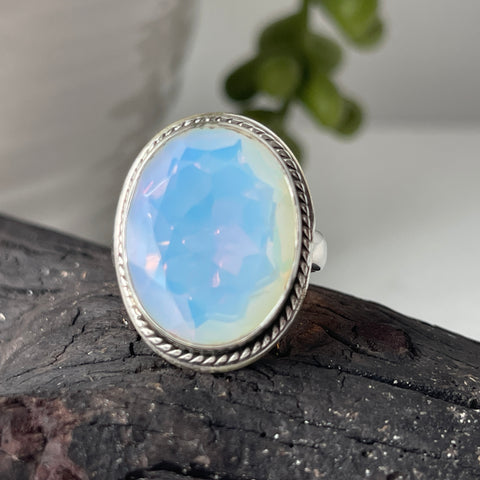 Opalite Sterling Silver Ring