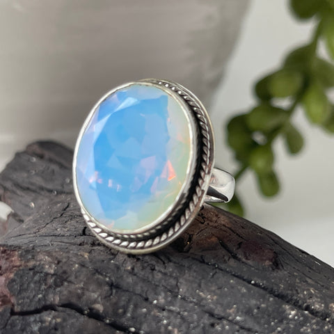 Opalite Sterling Silver Ring