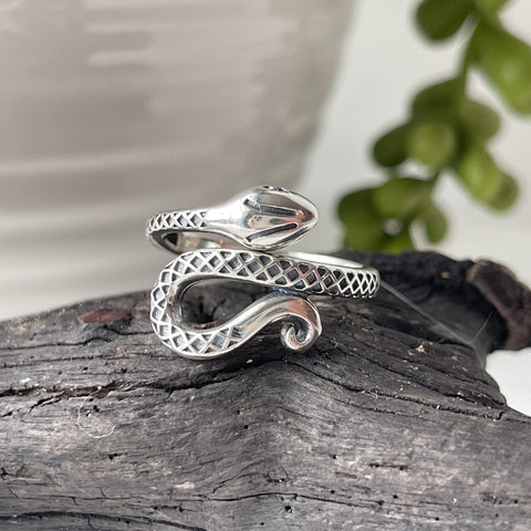 sterling silver snake wrap ring