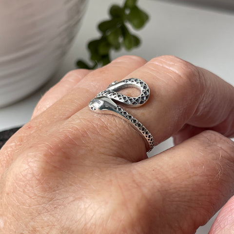 sterling silver snake wrap ring