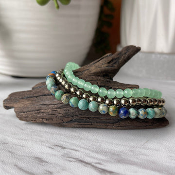confidence gemstone bracelet set