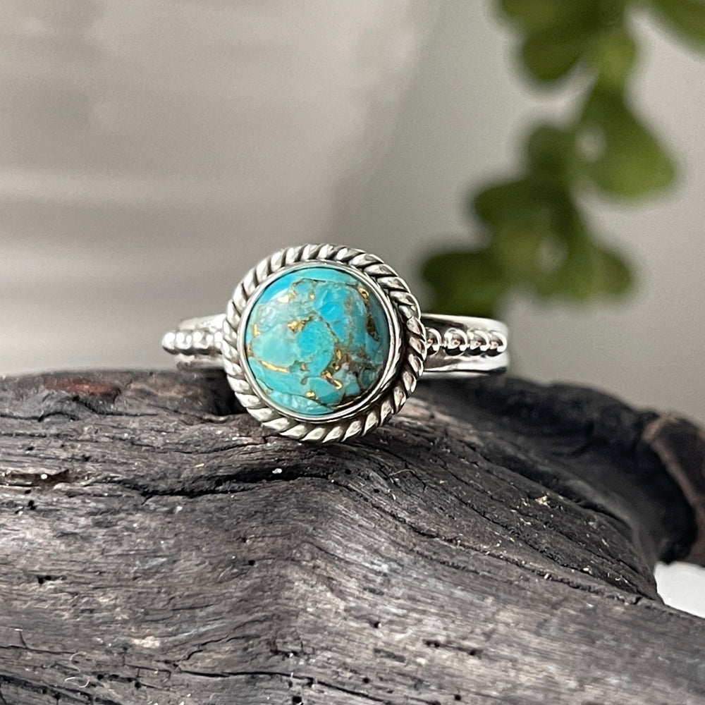 sterling silver turquoise stone ring