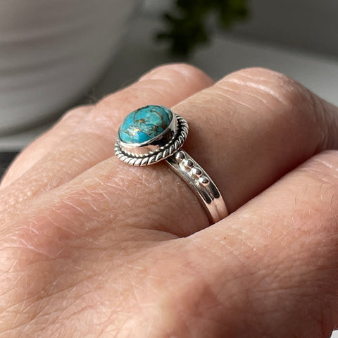 sterling silver turquoise stone ring