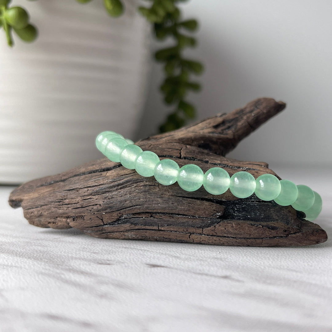 green jade gemstone bracelet 6 mm