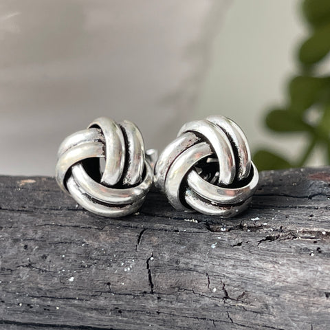 Sterling Silver Knot Studs
